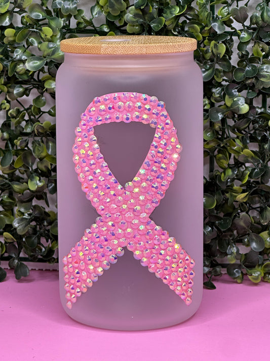 Pink Bling Cancer Ribbon